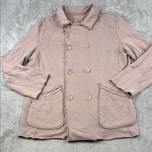 NEW Frank & Eileen XL 100% Cotton Taupe Beige Belfast Double Breasted Coat